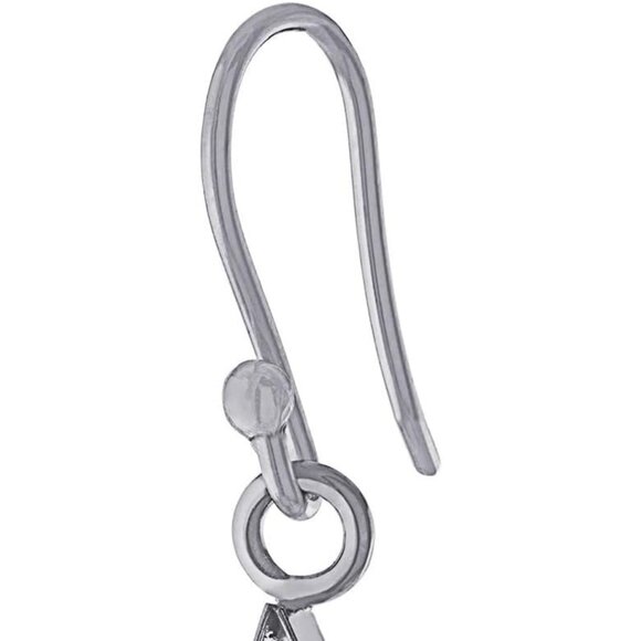 Women's Purple Sterling Pressed Dried Resin Flower Teardrop Shape Earrings - Picture 3 of 6